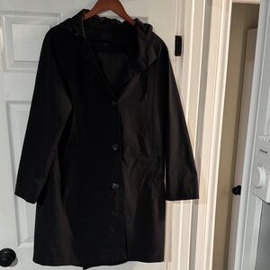 Reitmans Black Trench Coat with Hood